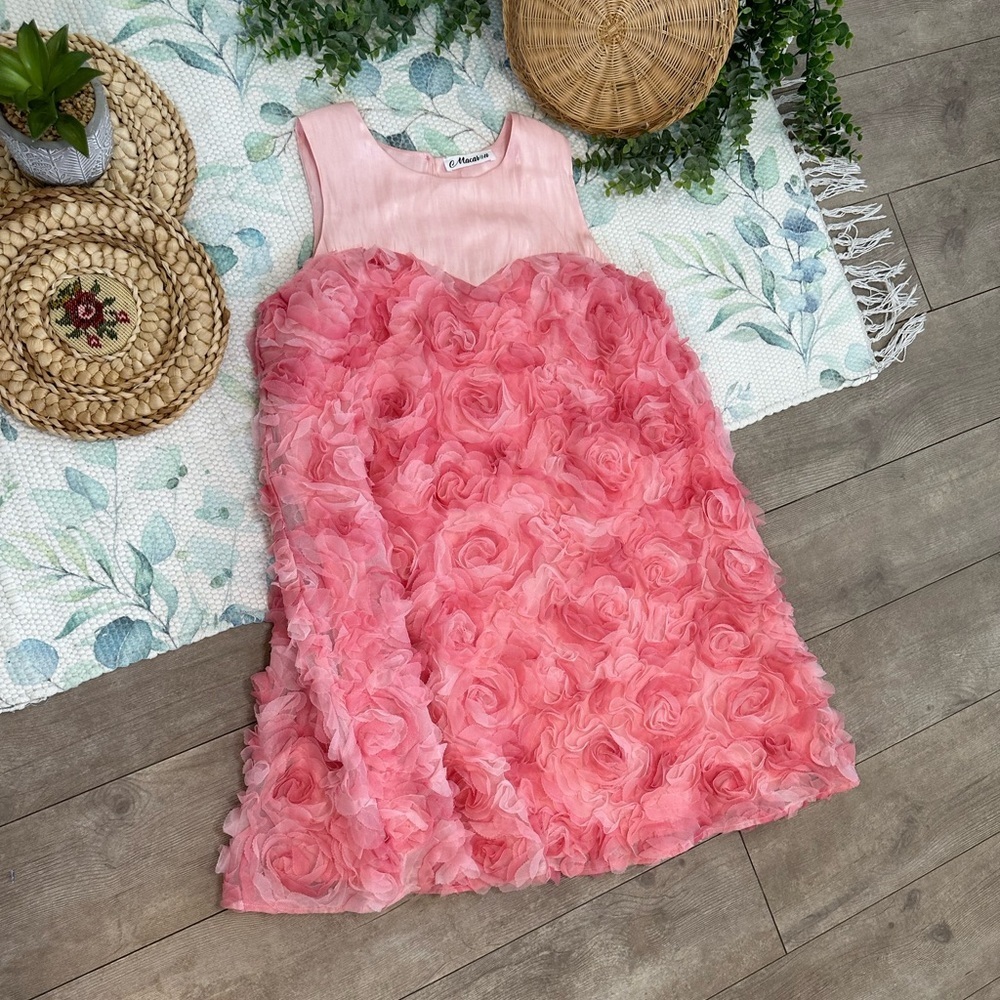 New Boutique Sample Handmade Tulle Rosette Women’s Baby Doll Dress Size Small - Picture 8 of 16